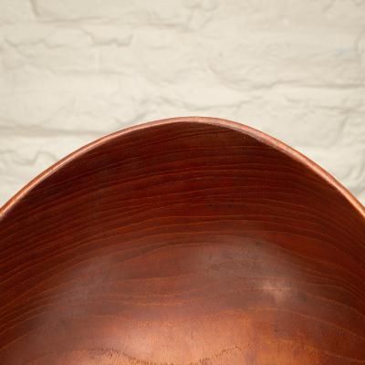 Hand Carved Triangular Teak Fruit Bowl Denmark 1960s