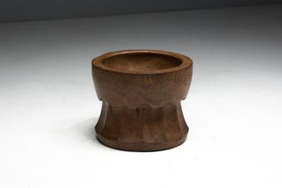 Hand Carved Usu Wooden Mortar Japan Early 20th Century
