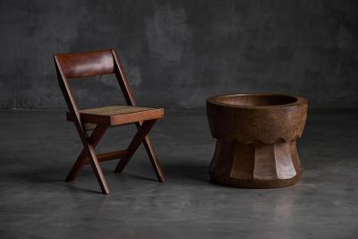 Hand Carved Usu Wooden Mortar Japan Early 20th Century