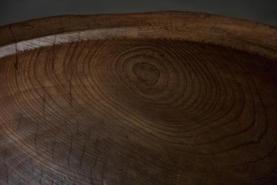 Hand Carved Usu Wooden Mortar Japan Early 20th Century