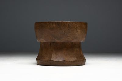 Hand Carved Usu Wooden Mortar Japan Early 20th Century