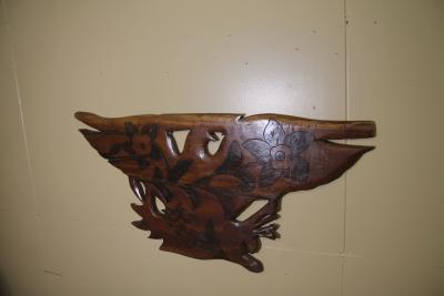 Hand Carved Wooden Eagle Wall Sculpture