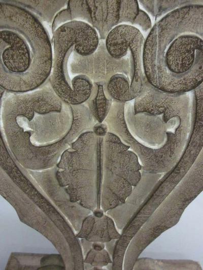 Hand Carved and Cerused Modern Neoclassical Northern Italian Console