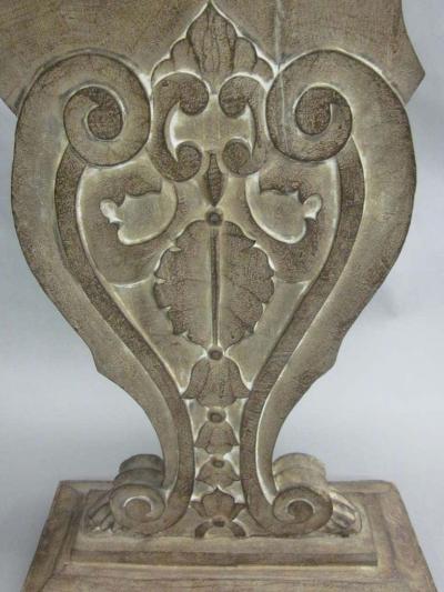 Hand Carved and Cerused Modern Neoclassical Northern Italian Console