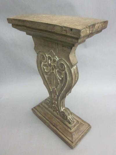 Hand Carved and Cerused Modern Neoclassical Northern Italian Console