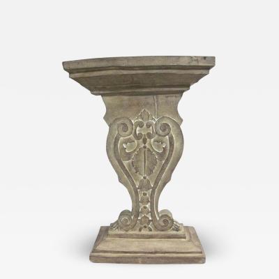 Hand Carved and Cerused Modern Neoclassical Northern Italian Console