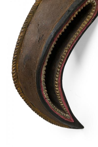 Hand Carved and Painted Wood Mask Wall Plaque in Bird Form