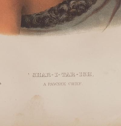 Hand Colored Engraving of American Indians 19th Century