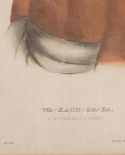 Hand Colored Engraving of American Indians 19th Century