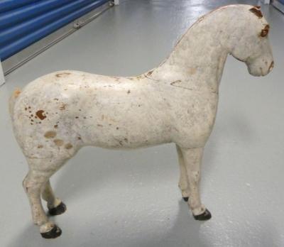Hand Crafted Belgian Wood Child s Horse Figure
