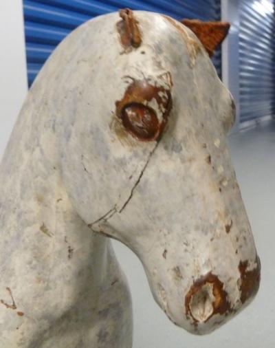 Hand Crafted Belgian Wood Child s Horse Figure