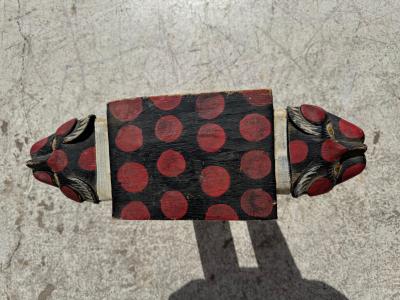 Hand Crafted and Hand Painted Folk Art Cat Table