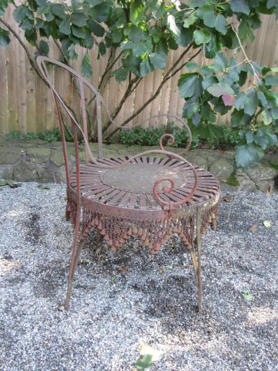 Hand Forged Iron Chain Tassel Design Armchairs