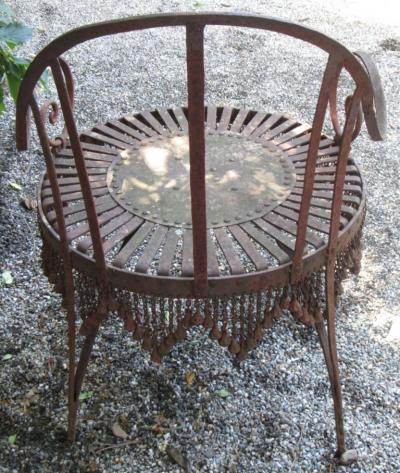 Hand Forged Iron Chain Tassel Design Armchairs