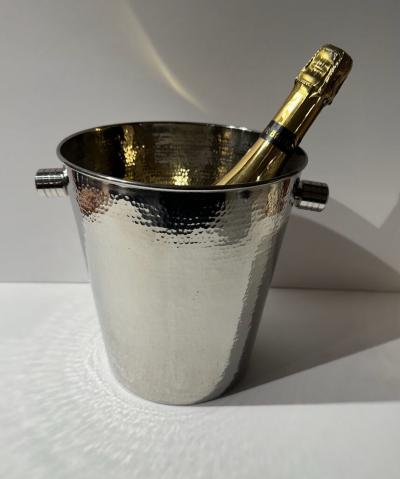 Hand Hammered Art Deco Silver Champagne Cooler