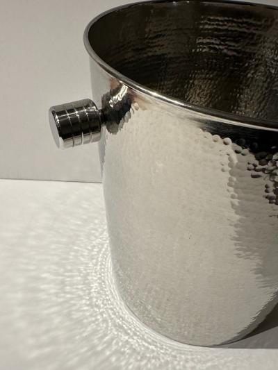 Hand Hammered Art Deco Silver Champagne Cooler