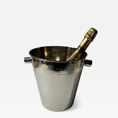 Hand Hammered Art Deco Silver Champagne Cooler