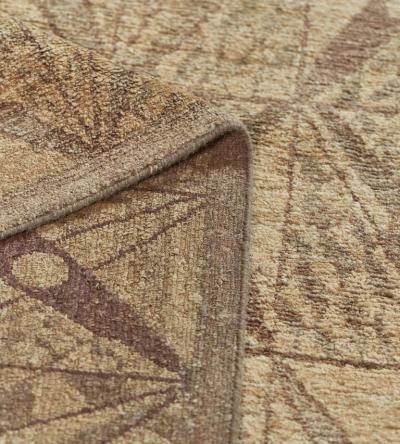 Hand Knotted Patterned All Natural Hemp Rug