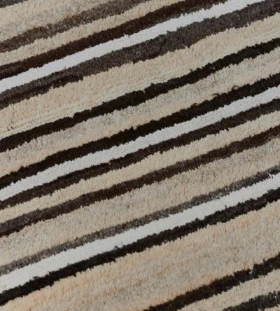 Hand Knotted Striped Turkish Deco Rug