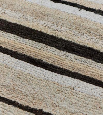 Hand Knotted Striped Turkish Deco Rug