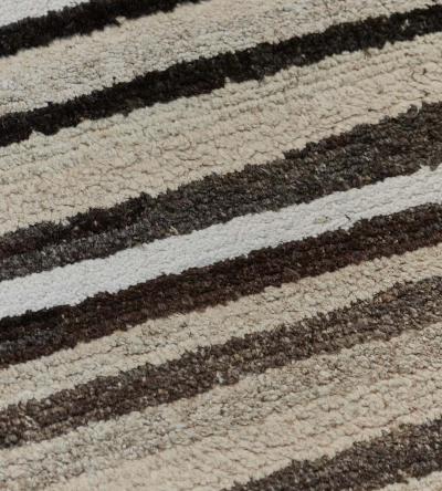 Hand Knotted Striped Turkish Deco Rug