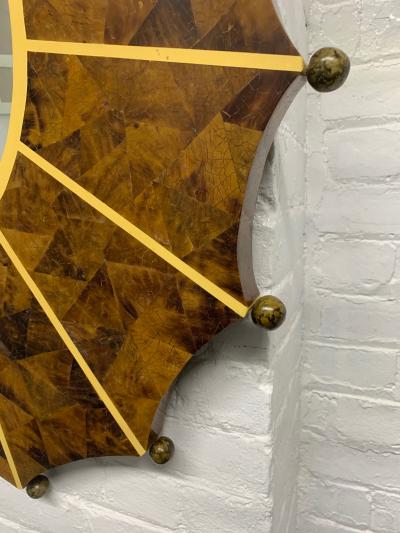 Hand Made Horn Mirror with Inlay