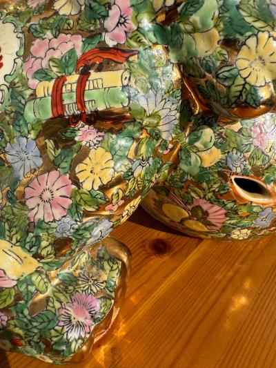 Hand Painted Foo Dog Kirin with Sword in Mouth