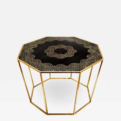 Hand Painted Gold Leaf Table