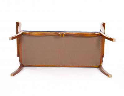 Hand Painted Partially Gilt Adams Style Small Settee