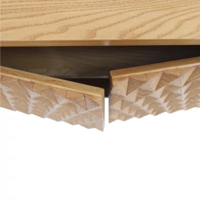 Hand carved Oak Brutalist Style Sideboard with Four Doors Italy