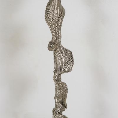 Hand woven Metal Astride Floor Lamp