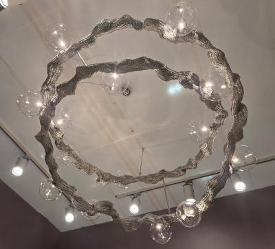 Hand woven Metal Constellation Chandelier