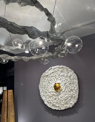 Hand woven Metal Constellation Chandelier