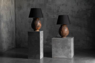 Handcrafted Ceramic Table Lamps France 20th Century