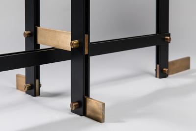 Handcrafted Console in Metal and Marble Italy 2020