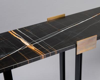 Handcrafted Console in Metal and Marble Italy 2020
