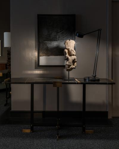 Handcrafted Console in Metal and Marble Italy 2020
