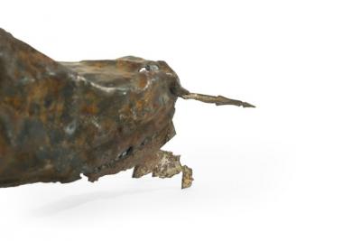Handcrafted Iron Bull Sculpture circa 1980s