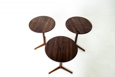 Handcrafted Mid Century Modern Walnut Lollipop Side Table Hobbs Modern Original