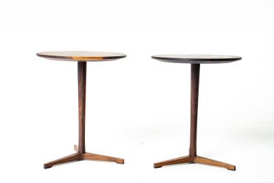 Handcrafted Mid Century Modern Walnut Lollipop Side Table Hobbs Modern Original