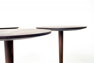 Handcrafted Mid Century Modern Walnut Lollipop Side Table Hobbs Modern Original