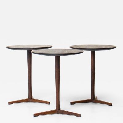 Handcrafted Mid Century Modern Walnut Lollipop Side Table Hobbs Modern Original