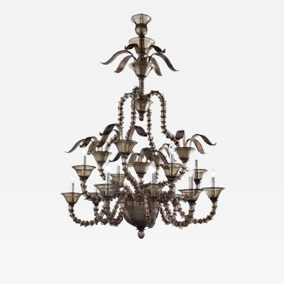 Handcrafted Modern Fum Murano Glass Chandelier Ca Rezzonico Collection