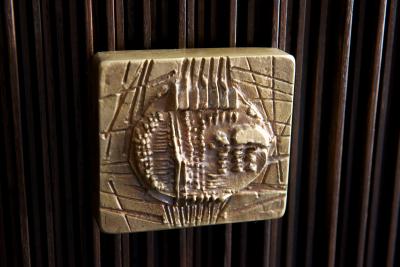 Handcrafted Sideboard in Oak Bronze Glass Italy 2020