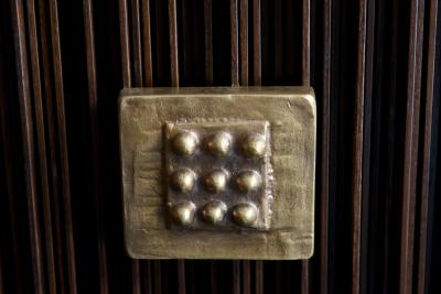 Handcrafted Sideboard in Oak Bronze Glass Italy 2020