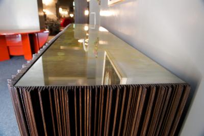 Handcrafted Sideboard in Oak Bronze Glass Italy 2020