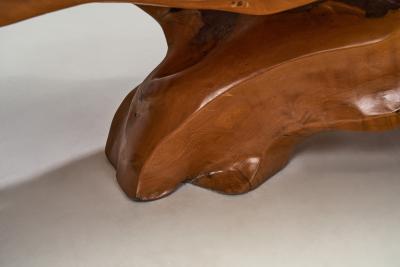 Handcrafted Teak Root Bench Europe late 20th century