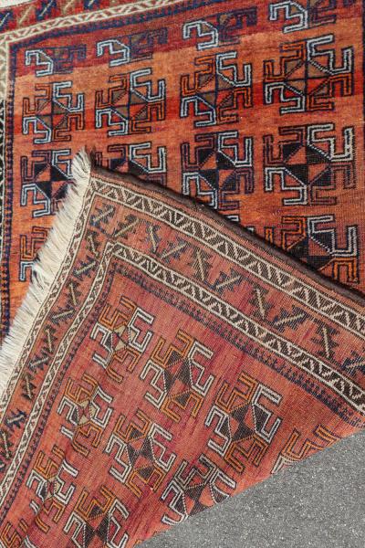 Handmade Antique Afghan Baluch Rug 1930s