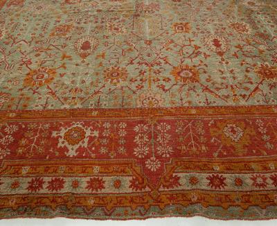 Handmade Antique Decorative Turkish Oushak Rug