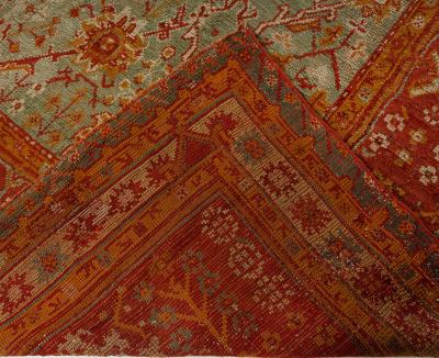 Handmade Antique Decorative Turkish Oushak Rug